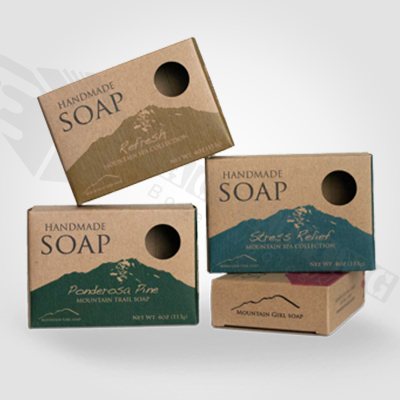 Custom Printed Kraft Soap Packaging Boxes