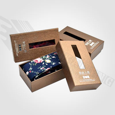 Custom Printed Window Tie Packaging Boxes