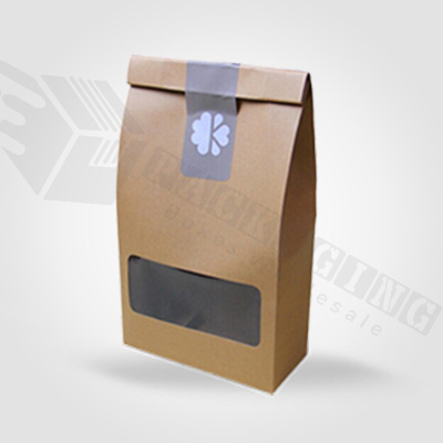 Custom Printed Kraft Window Packaging Bags