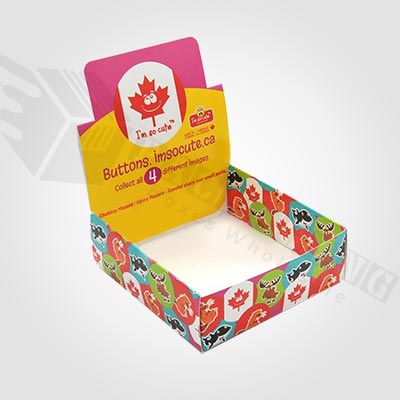Custom Printed Auto Bottom Counter Display Toy Boxes