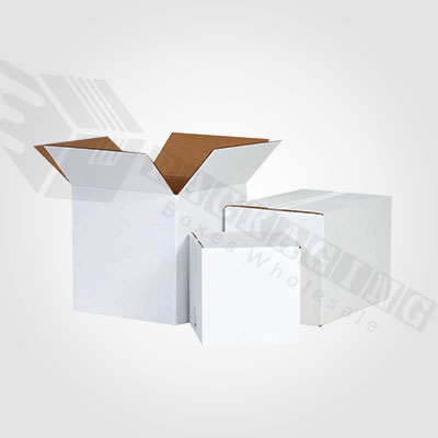 Custom White Corrugated Shipping Boxes