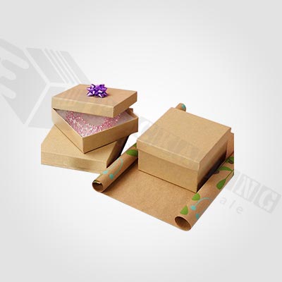 Custom Natural Kraft Jewelry Boxes